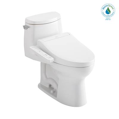 Toto MW6043074CUFG#01- Toto Washlet+ Ultramax Ii 1G One-Piece Elongated 1.0 Gpf Toilet And Washlet+ C2 Bidet Seat Cotton White