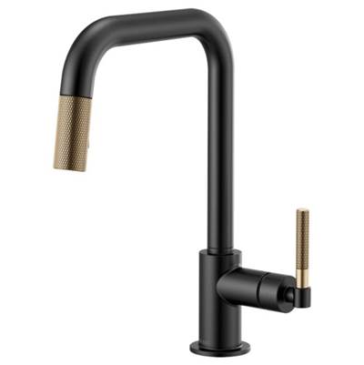 Brizo 63053LF-BLGL- Square Spout Pull-Down, Knurled Handle | FaucetExpress.ca