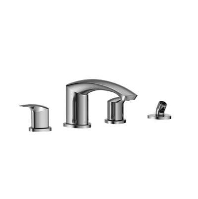 Toto TBG09202U#CP- TOTO GM Two-Handle Deck-Mount Roman Tub Filler Trim with Handshower, Polished Chrome - TBG09202U#CP | FaucetExpress.ca