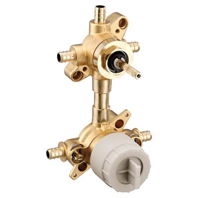 Moen U362XS- M-CORE 3-Series Mixing Valve with 3 or 6 Function Integrated Transfer Valve with Crimp Ring PEX Connections and Stops