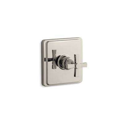 Kohler TS13135-3A-SN- Pinstripe® Pure Rite-Temp® valve trim with cross handle | FaucetExpress.ca