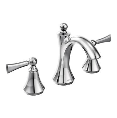 Moen T4520- Wynford 8 in. Widespread 2-Handle High-Arc Bathroom Faucet with Lever Handles in Chrome (Valve Sold Separately)