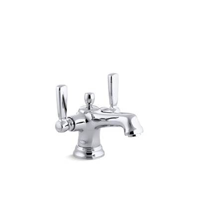 Kohler 10579-4-CP- Bancroft® Monoblock single-hole bathroom sink faucet with escutcheon and metal lever handles | FaucetExpress.ca