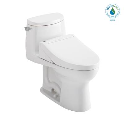 Toto MW6043084CUFG#01- Toto Washlet+ Ultramax Ii 1G One-Piece Elongated 1.0 Gpf Toilet And Washlet+ C5 Bidet Seat Cotton White