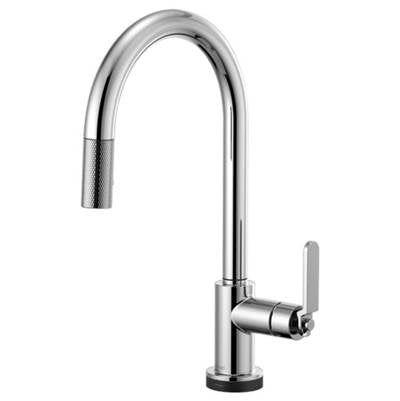 Brizo 64044LF-PC- Arc Spout Pull-Down With Smarttouch, Industrial Handle | FaucetExpress.ca