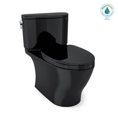 Toto MS442124CEF#51- TOTO Nexus Two-Piece Elongated 1.28 GPF Universal Height Toilet with SS124 SoftClose Seat, WASHLET plus Ready, Ebony | FaucetExpress.ca