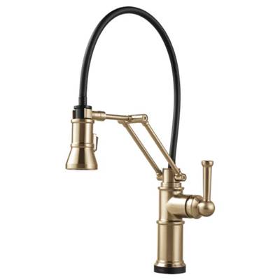 Brizo 64225LF-GL- Single Handle Articulating Arm Kitchen Faucet With Smarttouc | FaucetExpress.ca