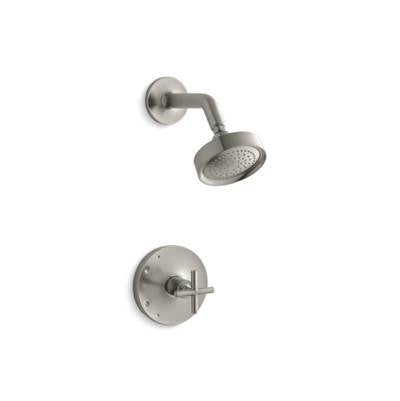 Kohler TS14422-3-BN- Purist® Rite-Temp® shower trim with cross handle and 2.5 gpm showerhead | FaucetExpress.ca