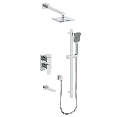 Vogt SET.KG.310.314.CC- Kapfenberg 3-Way Pressure Balanced Shower Set - 4' Ceiling Arm Chrome