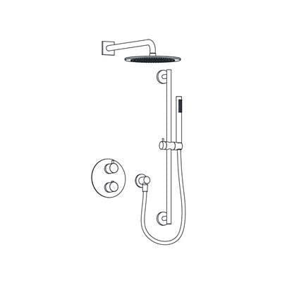 Aqualem TSKT2143-ABM- 2-Way Thermostatic Shower Kit Trim Set (Rough-In Valve Req.: HW2200.RI) - FaucetExpress.ca