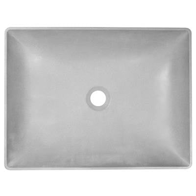 Linkasink AC02 - LILY Concrete Rectangle Semi-Recessed Vessel Sink