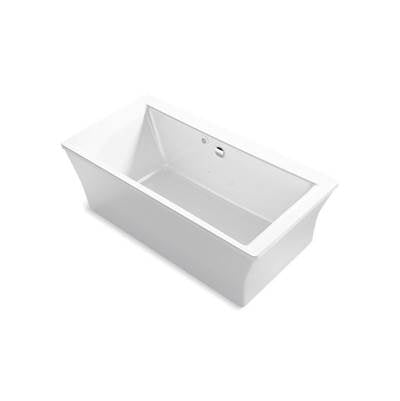 Kohler 1959-GH-0- Stargaze® 72'' x 36'' freestanding Heated BubbleMassage air bath with fluted shroud | FaucetExpress.ca