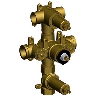 Aqualem HW3400.RI- 3/4'' 3-Way Thermostatic Rough-In Valve - FaucetExpress.ca