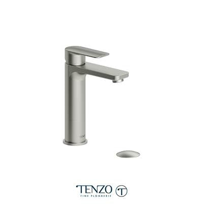 Tenzo DE12M-W-BN- Delano Single Hole Tall Lavatory Faucet Brushed Nickel With (W/O Overflow) Drain