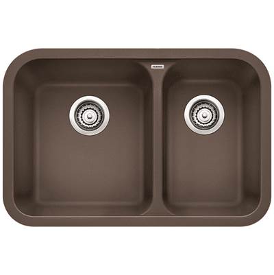 Blanco 401131- VISION U 1 ½ Undermount Kitchen Sink, SILGRANIT®, Café | FaucetExpress.ca