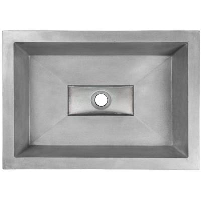 Linkasink AC05 - OLIVER Concrete Rectangle Sink with Grate Recess - Under Mounted