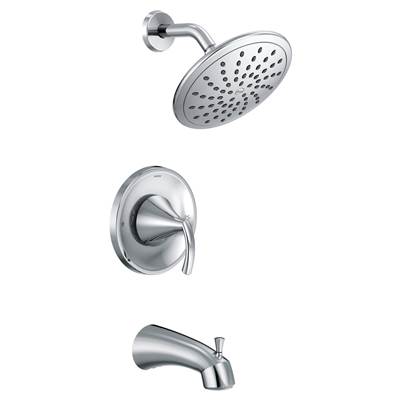 Moen T2843EP- Glyde Posi-Temp Rain Shower 1-Handle Tub and Shower Faucet Trim Kit in Chrome (Valve Not Included)