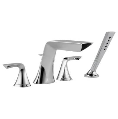 Brizo T67450-PC- Brizo Sotria 4-Hole Roman Tub Trim With Handshower | FaucetExpress.ca