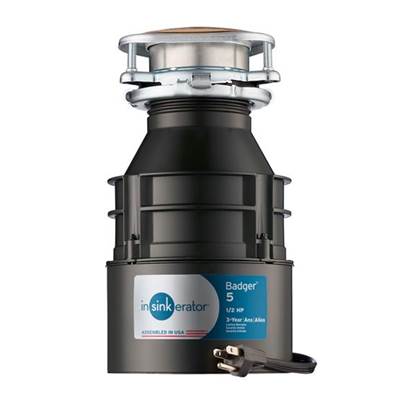 Insinkerator BADGER 5 W/CD- Badger 5 - 1/2 HP Food Waste Disposer with cord - Continuous Feed 79008C-ISE