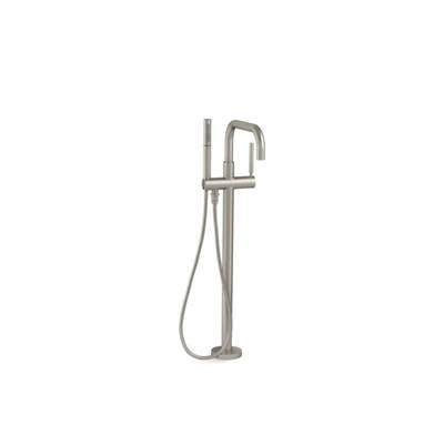 Kohler T97328-4-BN- Purist® floor-mount bath filler trim with handshower | FaucetExpress.ca