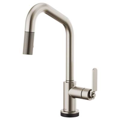 Brizo 64064LF-SS- Angled Spout Pull-Down With Smarttouch, Industrial Handle | FaucetExpress.ca