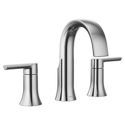 Moen TS6925- Doux 8 in. Widespread 2-Handle Bathroom Faucet Trim Kit in Chrome (Valve Not Included)