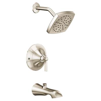 Moen TS2913EPNL- Flara Posi-Temp Pressure Balancing Eco-Performance Tub and Shower Trim Kit, Valve Required, Polished Nickel