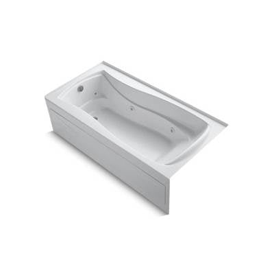 Kohler 1257-HL-0- Mariposa® 72'' x 36'' alcove whirlpool with integral apron, integral flange, left-hand drain and heater | FaucetExpress.ca