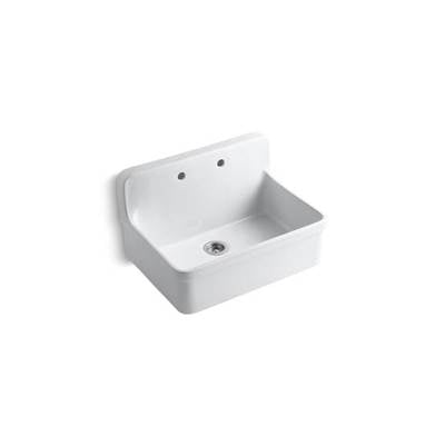 Kohler 12700-0- Gilford 30'' x 22'' x 17-1/2'' wall-mount/top-mount single-bowl kitchen sink | FaucetExpress.ca