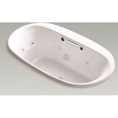 Kohler 5716-XHGH-0- Underscore Oval 66-in X 36-in Heated Bubblemassage Air Bath With Whirlpool, Center Drain | FaucetExpress.ca