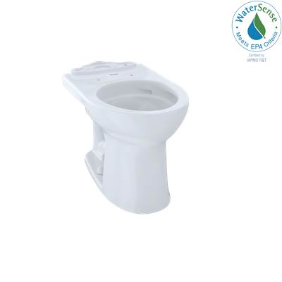 Toto C453CUFG#01- Toto Drake Ii Universal Height Round Toilet Bowl With Cefiontect Cotton White