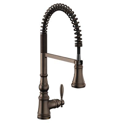 Moen S73104ORB- Weymouth Single-Handle Pull-Down Sprayer Kitchen Faucet with Power Clean and Spring Spout in Oil Rubbed Bronze