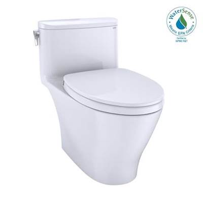 Toto CST642CEFGAT40#01- TOTO Nexus One-Piece Elongated 1.28 GPF WASHLET plus and Auto Flush Ready Universal Height Toilet with CEFIONTECT, Cotton White | FaucetExpress.ca