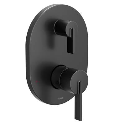 Moen UT3331BL- Cia M-Core 3-Series 2-Handle Shower Trim With Integrated Transfer Valve In Matte Black (Valve Sold Separately)