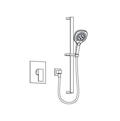 Aqualem TSKP1213-CP- 1-Way Pressure Balance Shower Trim Set (Rough-In Req: AQP1100.RI) - FaucetExpress.ca