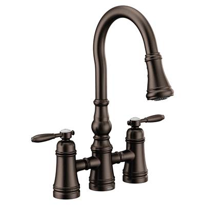 Moen S73204ORB- Weymouth Oil Rubbed Bronze Two-Handle High Arc Pulldown Kitchen Faucet