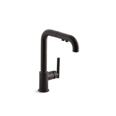 Kohler 7505-BL- Purist® single-hole kitchen sink faucet with 8'' pull-out spout | FaucetExpress.ca