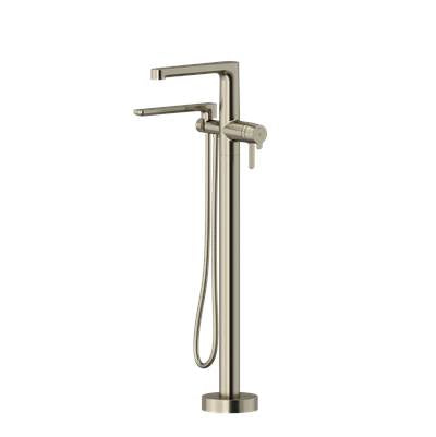 Riobel TNB39BN- 2-Way Type T (Thermostatic) Coaxial Floor-Mount Tub Filler With Handshower Trim