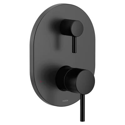 Moen UT3290BL- Align M-CORE 3-Series 2-Handle Shower Trim with Integrated Transfer Valve in Matte Black (Valve Not Included)