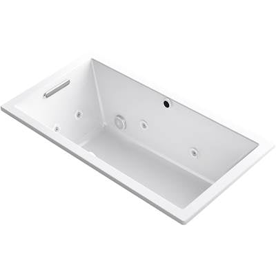 Kohler 1168-XHGH-0- Underscore Rectangle 60-in X 32-in Heated Bubblemassage Air Bath With Whirlpool, Reversible Drain | FaucetExpress.ca