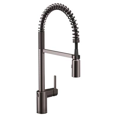 Moen 5923EWBLS- Align Motionsense Wave Sensor Touchless One-Handle High Arc Spring Pre-Rinse Pulldown Kitchen Faucet, Black Stainless