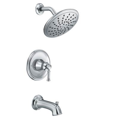 Moen T2283EP- Dartmoor Posi-Temp Rain Shower 1-Handle Tub and Shower Faucet Trim Kit in Chrome (Valve Not Included)