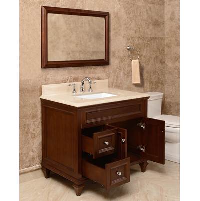 Icera V-6436.206- Presley Vanity Cabinet 36-in Walnut Brown | FaucetExpress.ca