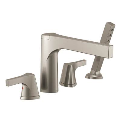 Delta T4774-SS- 4-Hole Roman Tub With Handshower Trim | FaucetExpress.ca