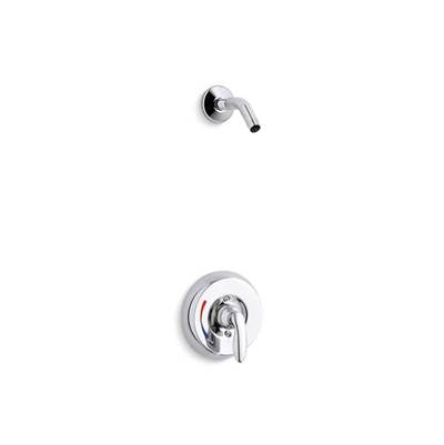 Kohler PLS15611-X4-CP- Coralais® shower valve trim with lever handle and red/blue indexing, less showerhead, project pack | FaucetExpress.ca