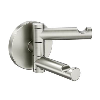 Moen YB0402BN- Align Brushed Nickel Double Robe Hook - FaucetExpress.ca
