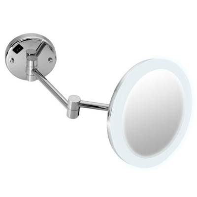 Laloo 2035H C- Magnification Mirror 5x LED Lit Hardwire - Chrome | FaucetExpress.ca