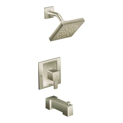 Moen TS2713EPBN- 90-Degree Posi-Temp Single-Handle 1-Spray Tub and Shower Faucet Trim Kit in Brushed Nickel (Valve Not Included)