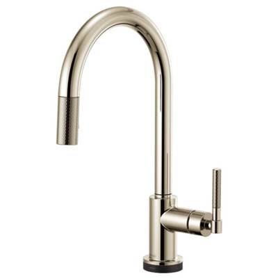 Brizo 64043LF-PN- Arc Spout Pull-Down With Smarttouch, Knurled Handle | FaucetExpress.ca