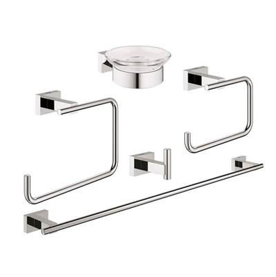 Grohe 40758001- Essentials Cube Master  Bathroom Set 5-in-1 | FaucetExpress.ca